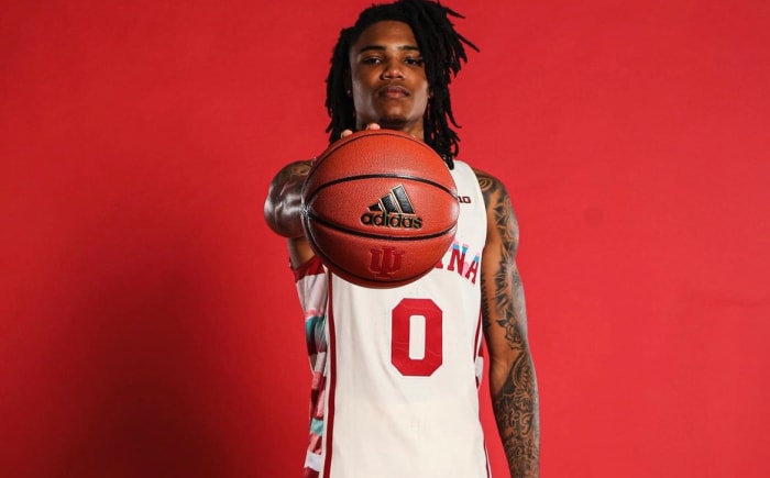 Jakai Newton pictured during a recruiting visit to Indiana.